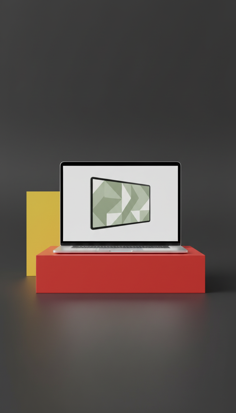 Modern website template for laptop