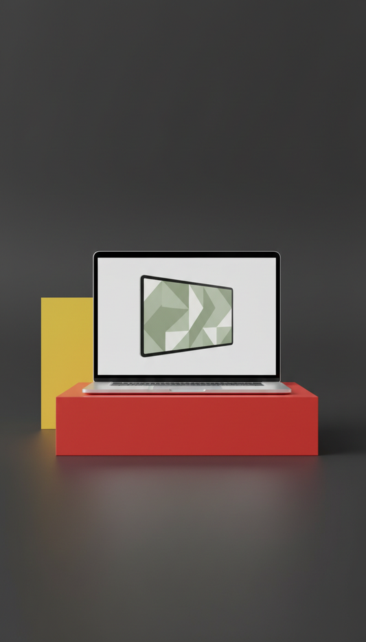 Modern website template for laptop